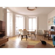 Piso de esquina con 9 balcones 